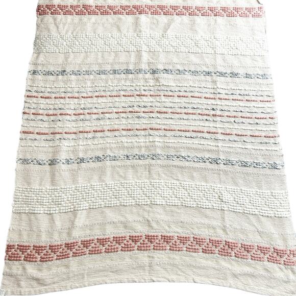 London Kaye Hand Woven Textured Bohemian Hippie Decorative Throw Afghan Blanket - Picture 1 of 6